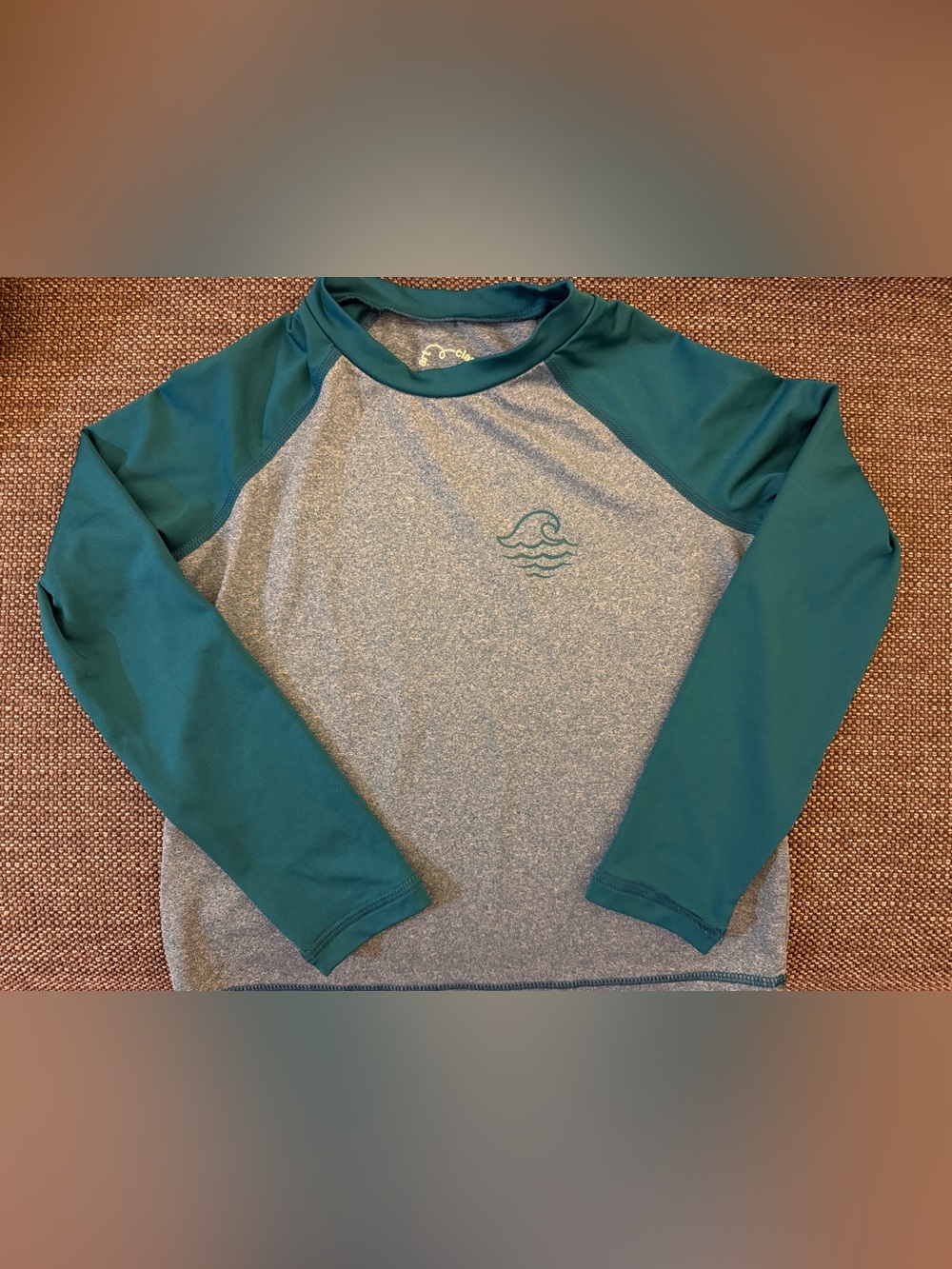 art class Teal & Heather Gray Athletic Swim Top